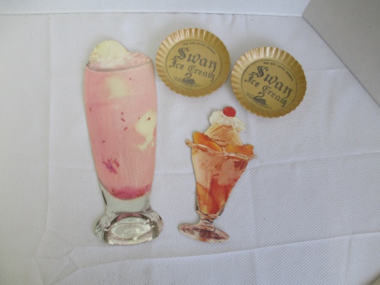 Lot of 4- Ice Cream/Soda Advertising