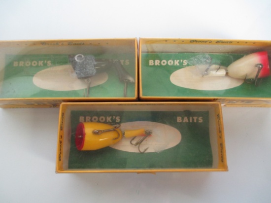 Lot of 3- Brook's Baits