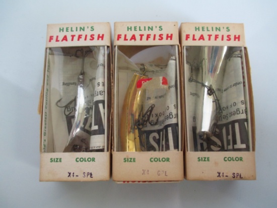 Lot of 3- Helin's Flatfish Lures