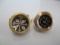 Pair of Marble Arms Brass Jacket Compass (A)