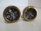 Pair of Marble Arms Brass Jacket Compass (B)