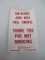 NOS Unfolded Metal No Smoking A Frame Sign (A)