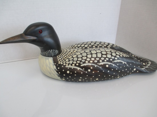 20 inch Tana Devine Ducks Unlimited Carved Loon Decoy