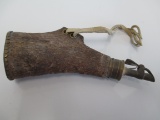 Very Early Brass/Antler Powder Horn