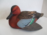 9 inch Jett Brunet Ducks Unlimited Cinnamon Teal Decoy