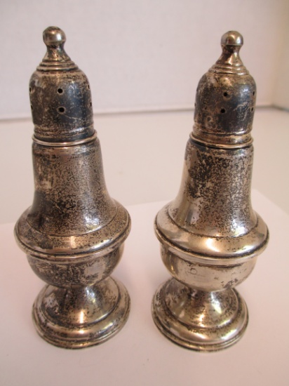 Weighted Sterling Silver Empire Salt & Pepper Shakers