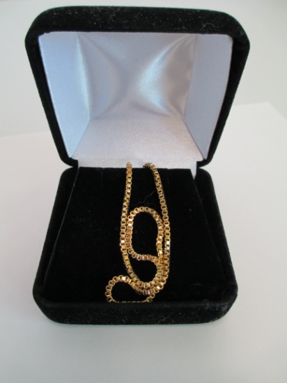 16" Monet Gold Tone Box Chain Necklace