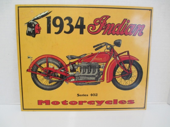 16"x13" '1934 Indian Series 402 Motorcycles' Tin Sign