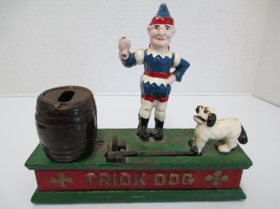 Trick Dog Cast Iron Bank