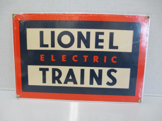 12"x8" 'LIONEL Electric Trains' Porcelain Enamel Sign