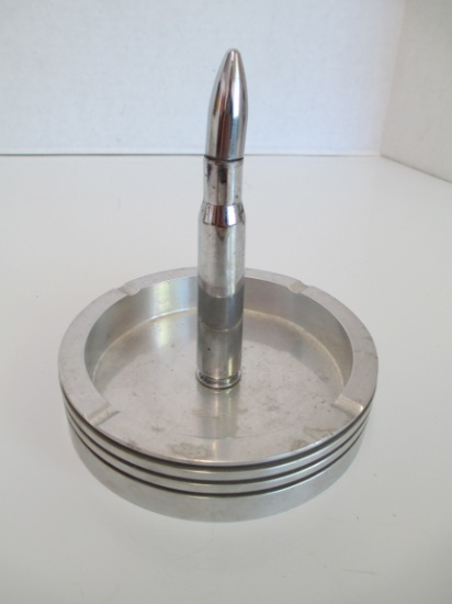 Trench Art Bullet Table Lighter Ashtray