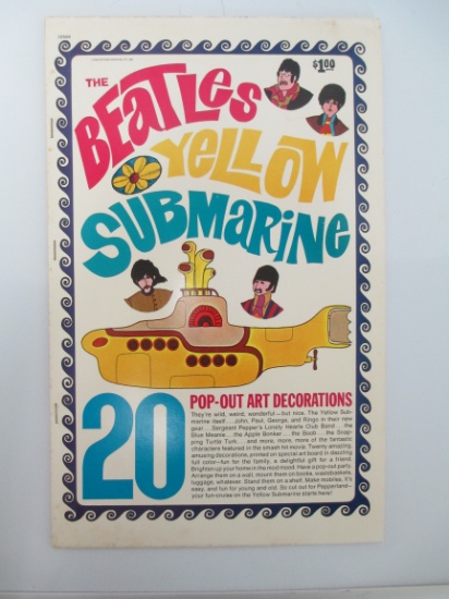 1968 The Beatles Yellow Submarine Pop-Out Art Decorations