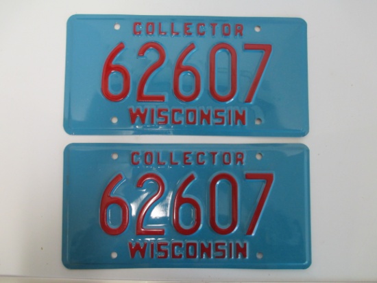 Pair of Wisconsin Collector Car License Plates