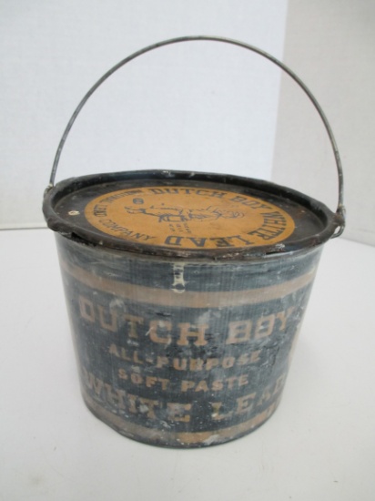 6" Dutch Boy White Lead Paint Bucket