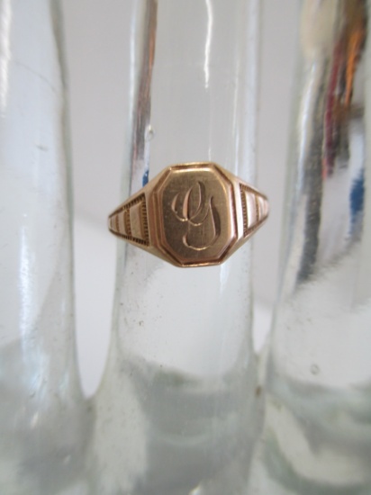10K Gold Monogrammed 'G' Ring