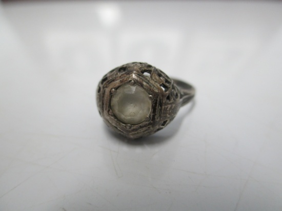 Victorian Sterling Silver Filigree Women's Ring