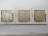 U.S. Peace Silver Dollars - Lot of 3