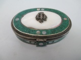 Stunning Turquoise & Mother of Pearl Trinket Box