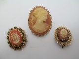 Cameo Lot- Brooches and Pendant