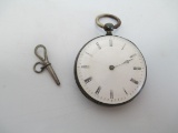 Cylindergang Steine Pocketwatch with Key & Horse Engraving