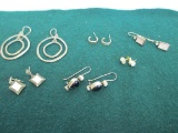 Six pairs of Sterling Silver Earrings