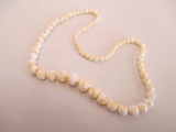 Glass Beaded Ivory Color Necklace