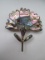 Alpaca Mexico Shell Inlay Flower Pendant Pin