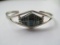 Sterling Silver Native American Cuff Bracelet with Multi Stone Inlay