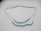 Sterling Silver Liquid Chain Turquoise Necklace