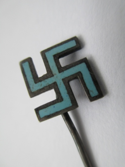 Sterling Silver & Turquoise Peace Symbol Hat Pin