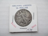 1939Walking Liberty Silver Half Dollar