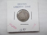 1891 Seated Liberty Dime