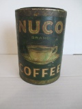 NUCO Brand Coffee Tin