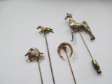 Horse Racing Hat Pins- Lot of 4
