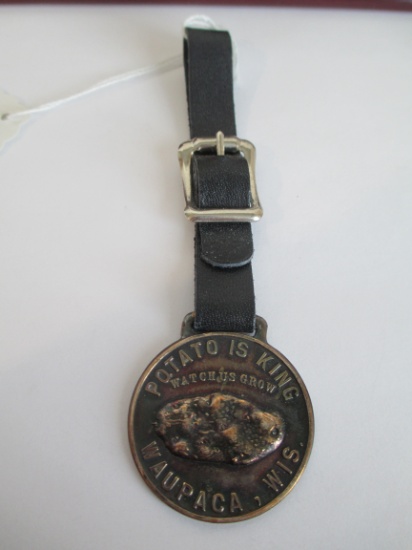 Waupaca Wisconsin "Potato is King" Watch Fob