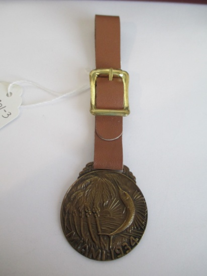 1934 Miami Florida Marlin Watch Fob