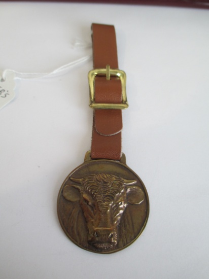 Drovers National Bank Chicago Advertising Watch Fob