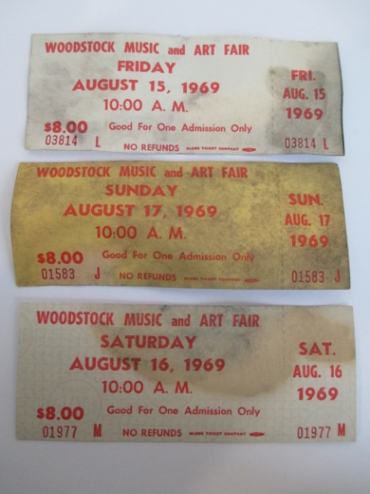 Original 1969 Woodstock Tickets (A)