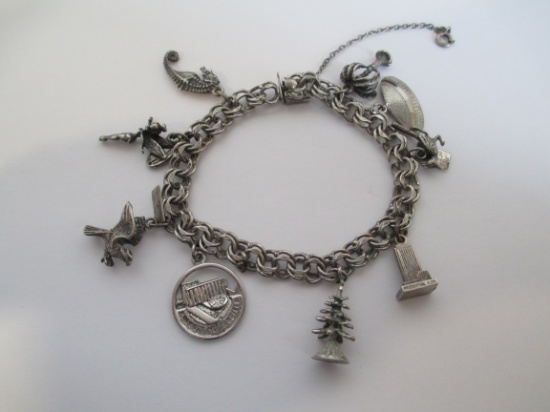 Sterling Silver Charm Bracelet (A)