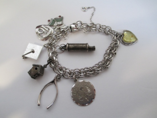 Sterling Silver Charm Bracelet (B)