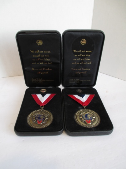 Pair of George Bush Army National Guard Medals