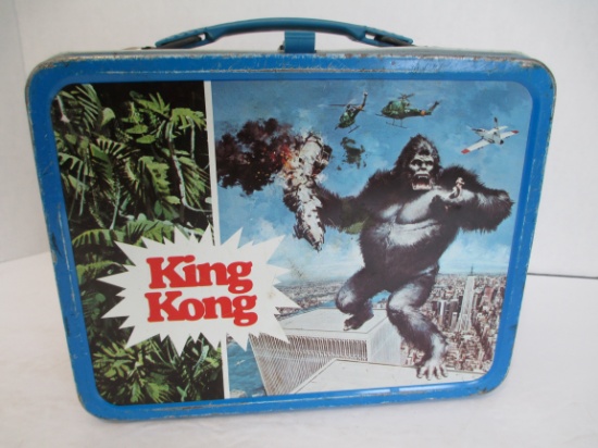 1977 Thermos King Kong Metal Lunchpail with Thermos