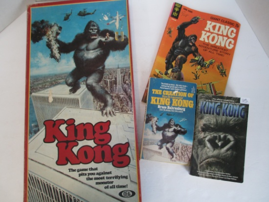 King Kong Game & Book Lot with Comic Book