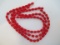 Oval Red 6 Layer Chevron Beads
