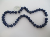 1860's Cobalt Blue Trade Bead Necklace