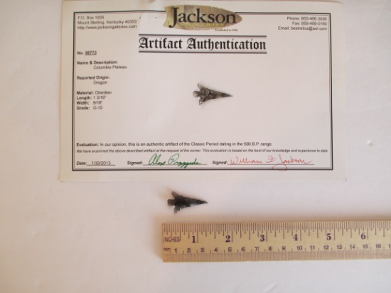 Columbia Plateau Obsidian Arrow Point