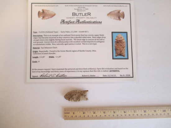 Tan Delaware Chert Clovis Point