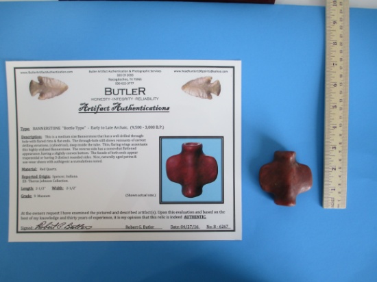 Early to Late Archaic Bottle Bannerstone
