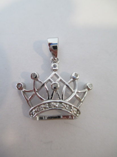 Sterling Silver Crown Pendant