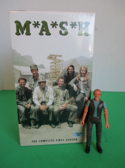 Sealed M.A.S.H. VHS Set with 1981 Mash Figure